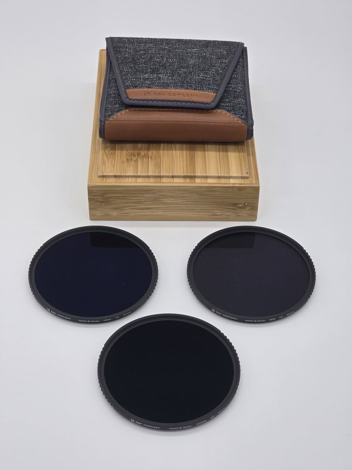 K&F Concept Nano-D sada ND filtrů 82 mm (ND8, ND64, ND1000) s pouzdrem fotka 2